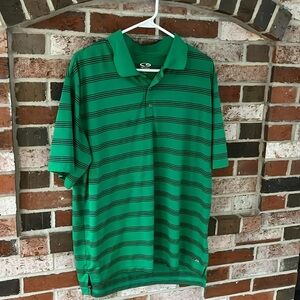 C9 by CHAMPION Green PGA Tour Striped Golf Polo